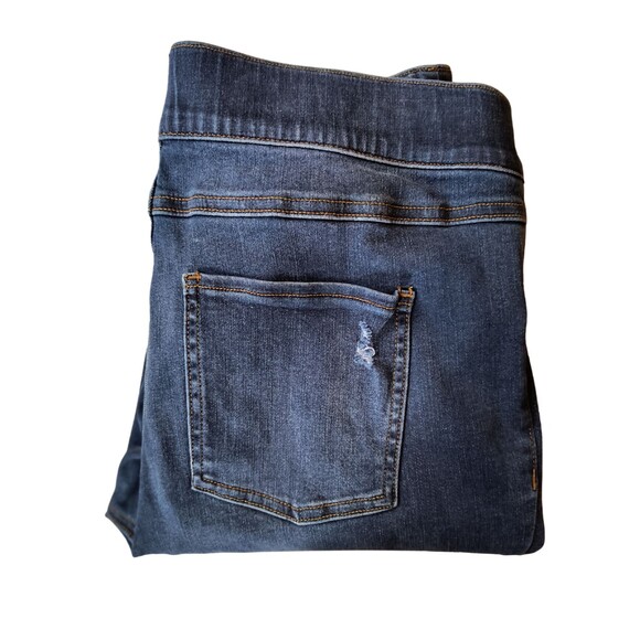Spanx Jegging XL Ankle Skinny Distressed Blue Pull-On Stretch Denim Jeans 20203R - Picture 3 of 7